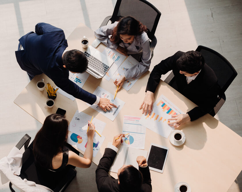 Professional stock photo likely illustrating teamwork, communication, customer service, or corporate collaboration.